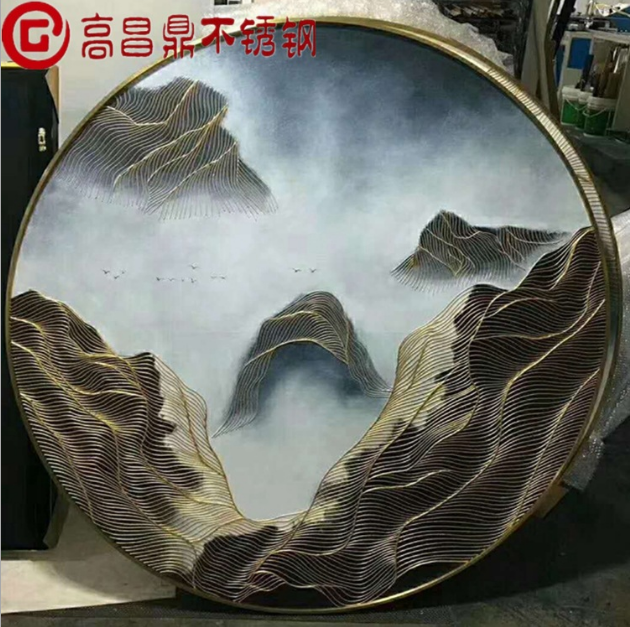 廣東不銹鋼圓形鏡框廠家/佛山304拉絲玫瑰金相框廠家