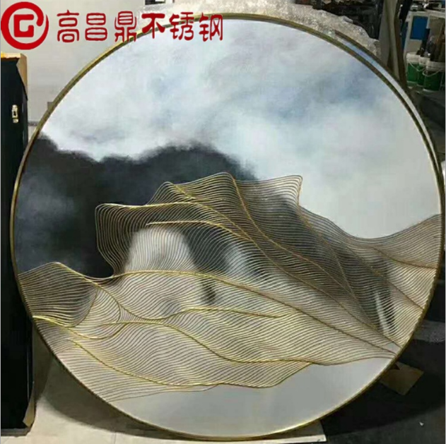 廣東不銹鋼圓形鏡框廠家/佛山304拉絲玫瑰金相框廠家