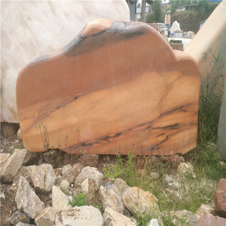 紅色天然大理石草坪石 盆景石假山石制作