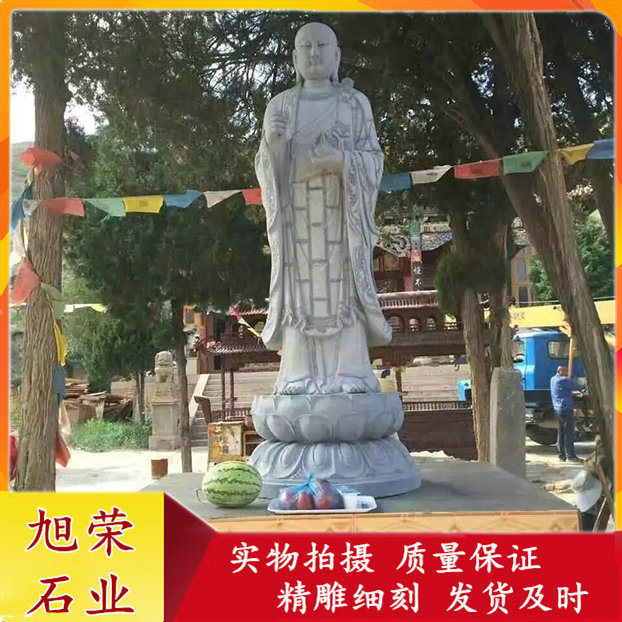 寺廟石雕地藏王 花崗巖四面地藏王菩薩石雕像