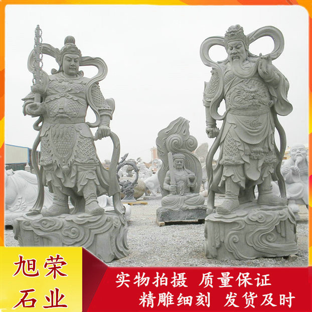 寺廟護法佛像雕像 石雕珈藍韋陀菩薩神像雕刻