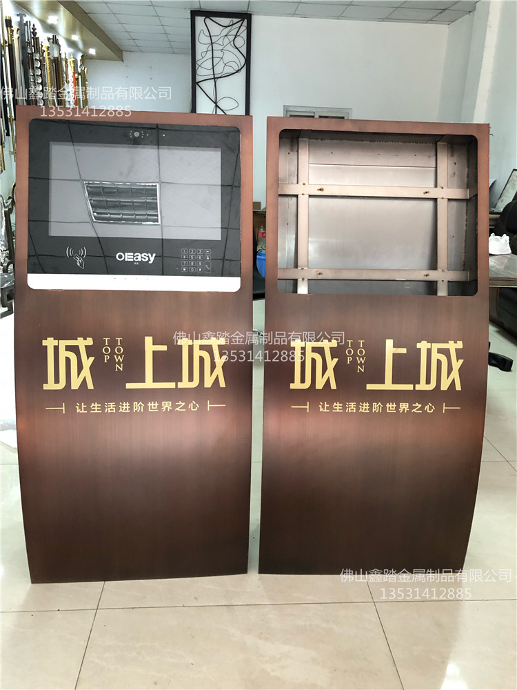 落地不銹鋼門口機(jī)立柱多種定制款式