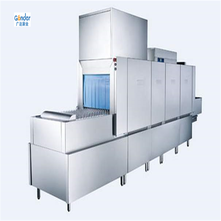 長龍式洗碗機酒店學校工廠食堂大型斜插式長龍式全自動消毒洗碗機