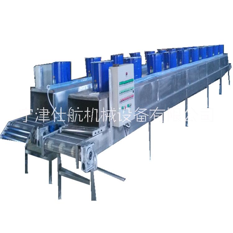 帶風(fēng)機冷卻網(wǎng)帶輸送機 風(fēng)機冷卻網(wǎng)帶流水線輸送機 仕航機械