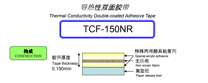 TCF-150NR無紡布基材膠帶