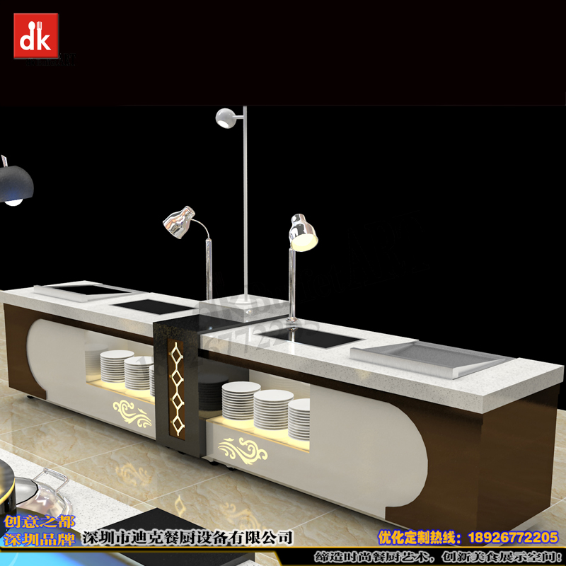 迪克自助餐臺(tái)設(shè)計(jì)制作 餐飲家具移動(dòng)布菲臺(tái)定制 移動(dòng)餐臺(tái)柜備餐