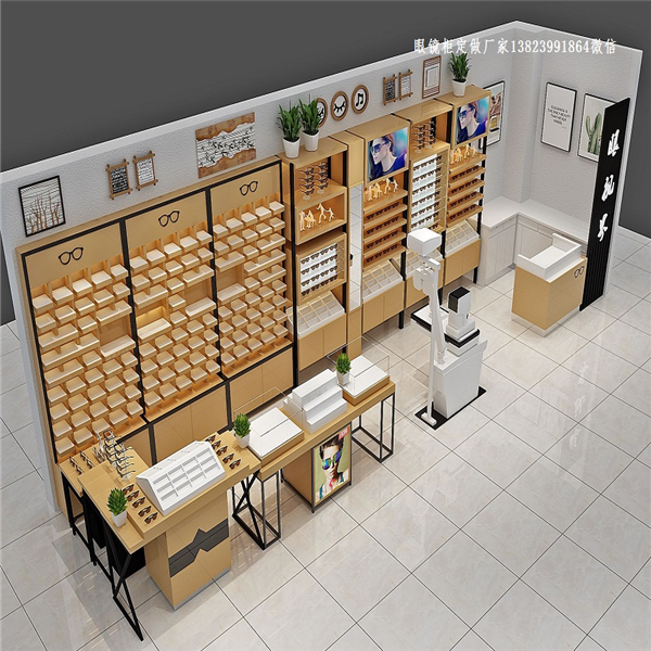 江門臺山開平恩平鶴山市眼鏡店裝修設(shè)計展柜定做賣江門寶島新款太陽眼鏡展示中島柜臺
