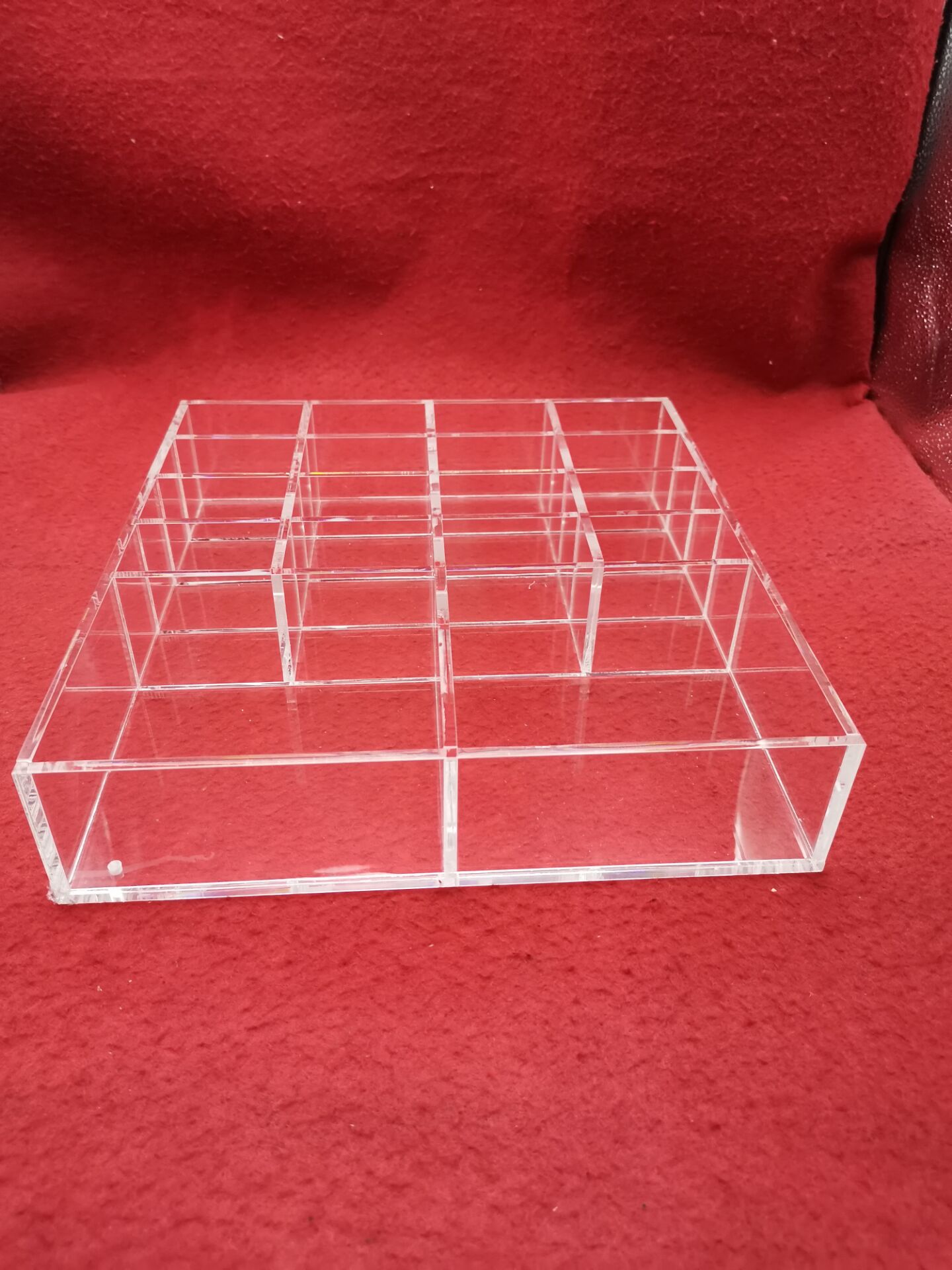 安君有機(jī)玻璃亞克力制品廠定制批發(fā)加工可拆式粘接格子儲物收納盒