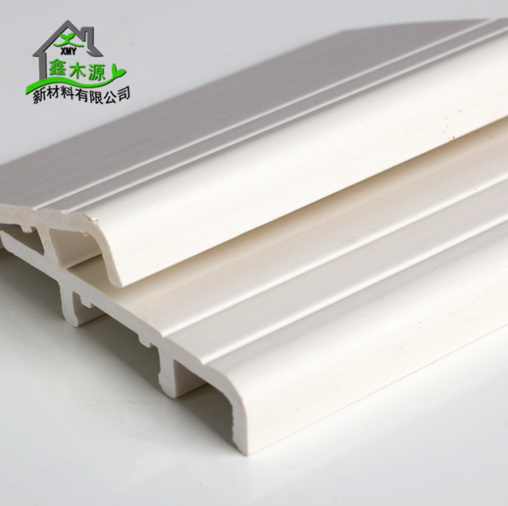 廠家直銷生態(tài)木踢腳線 新型裝飾材料室內(nèi)裝飾線條8公分PVC踢腳線