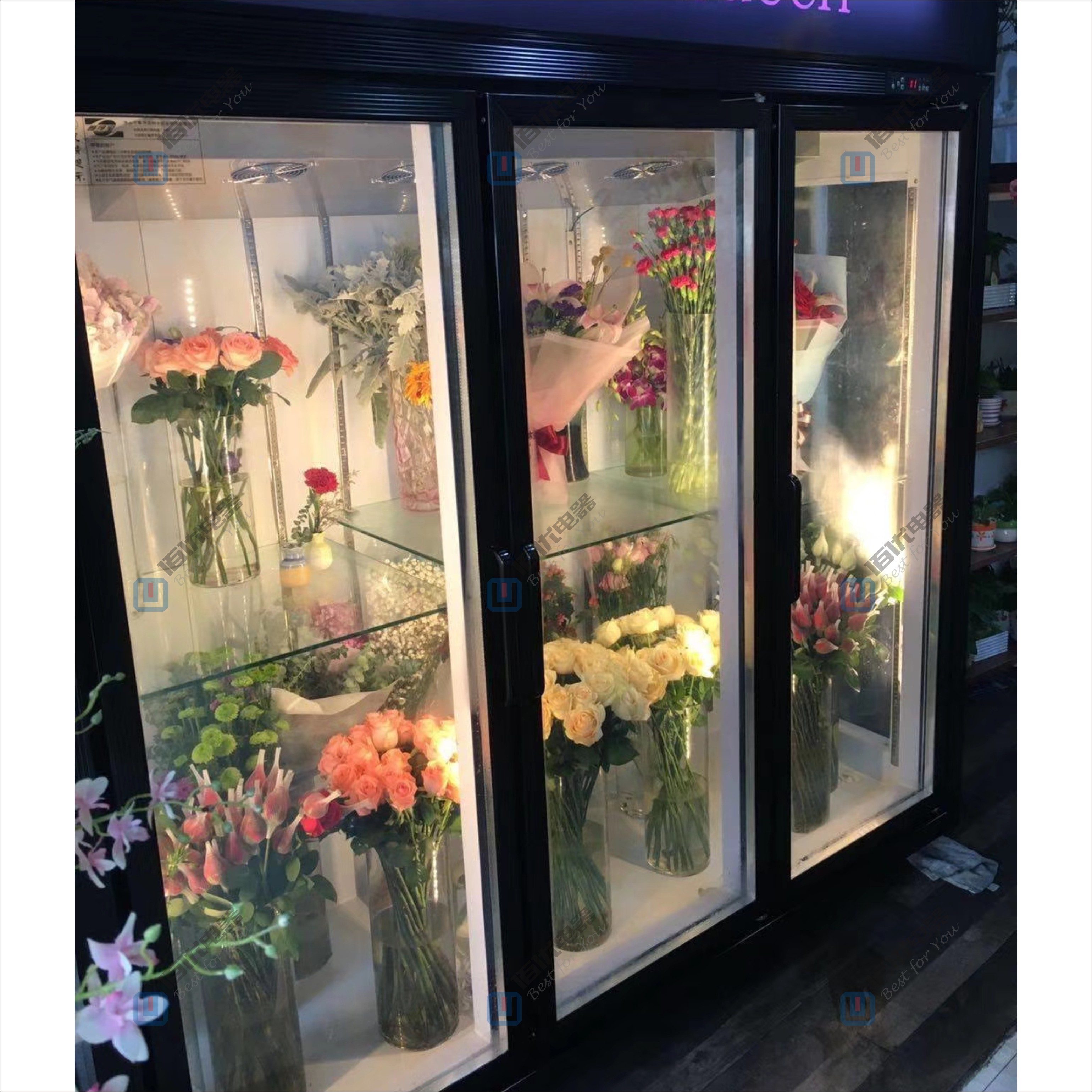 鮮花保鮮柜,商用風冷冷藏冰柜，立式保鮮展示柜 鮮花柜