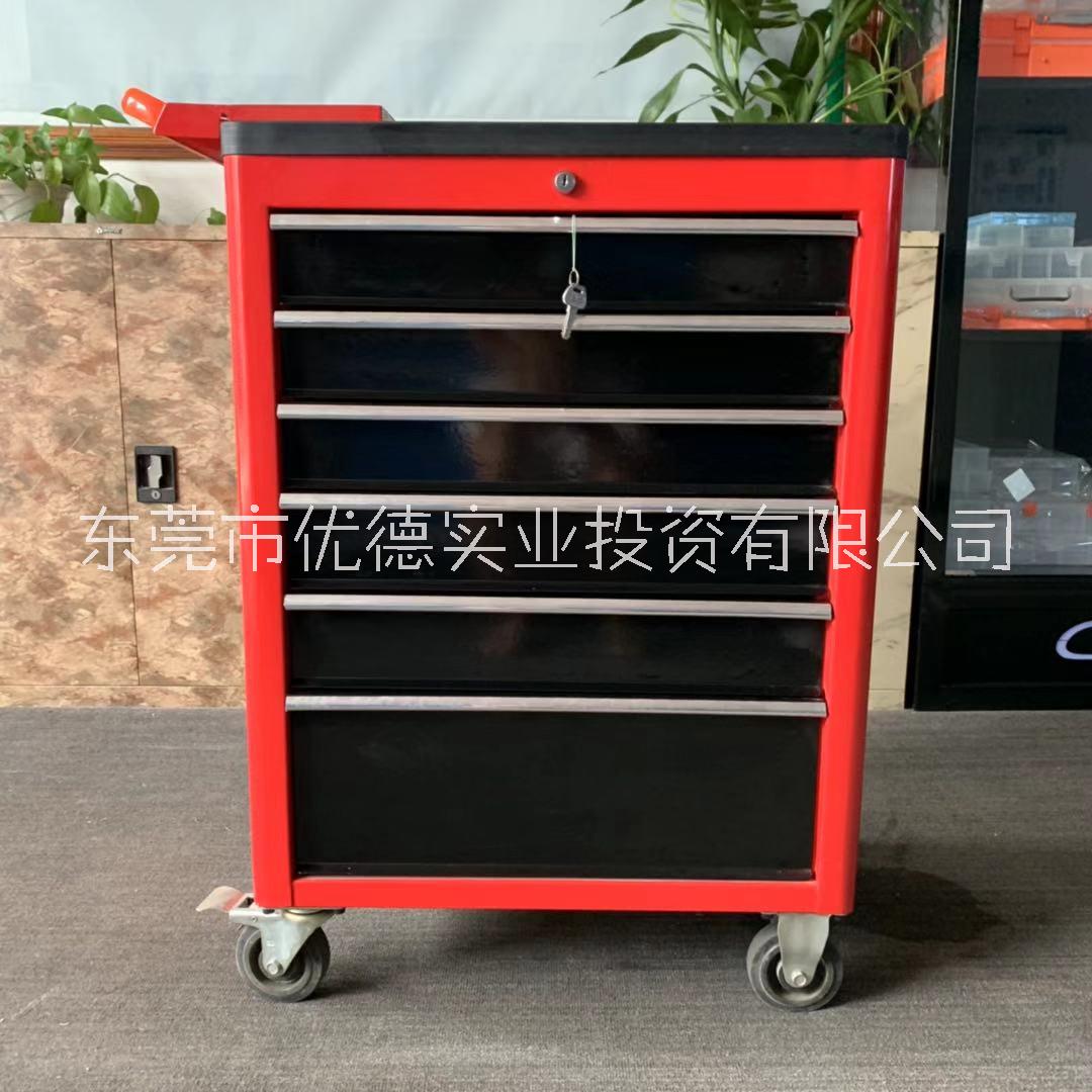 6抽工具車汽修汽保維修車五金重型工具箱靜電膠皮工具柜手推抽屜