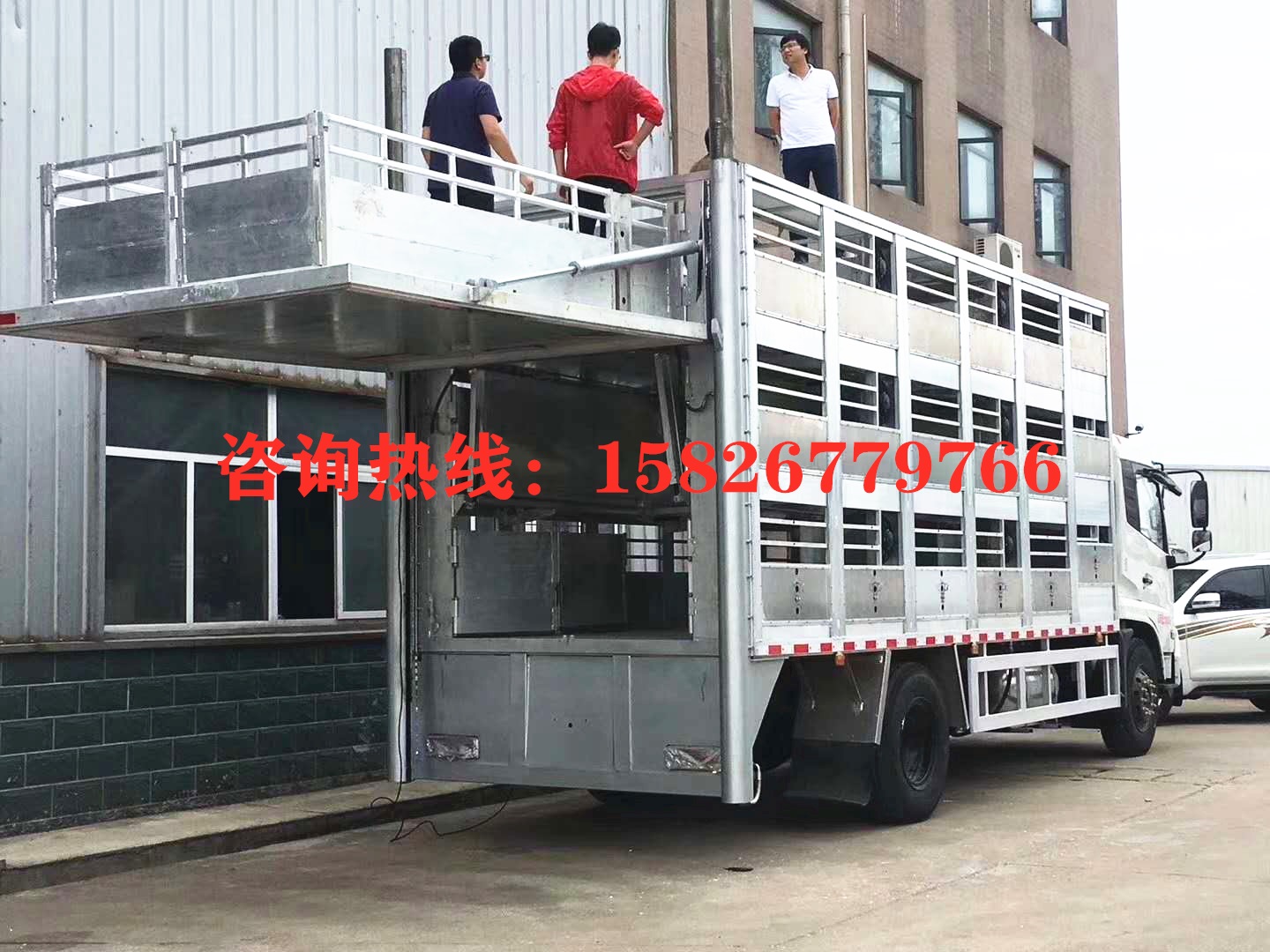 全鋁合金10米豬仔轉(zhuǎn)運車拉豬車