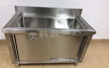 成都廚房設備公司柜式單星水池