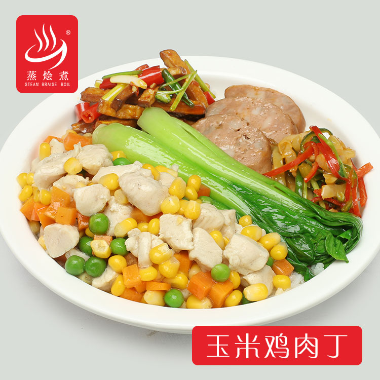 加熱即食方便菜玉米雞肉丁外賣蓋澆飯料理包便當(dāng)速食料理包廠家批發(fā)