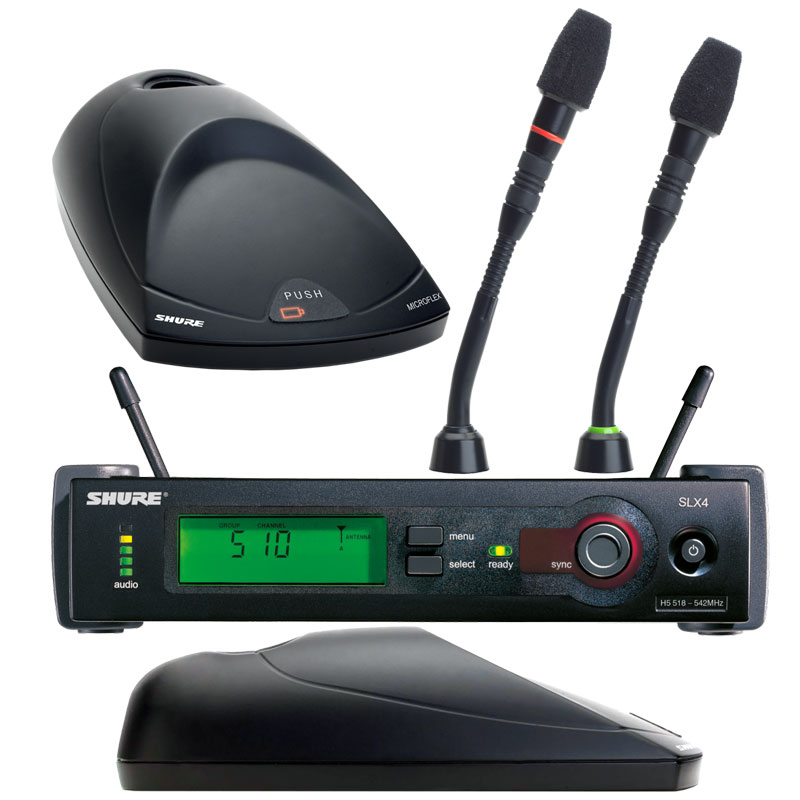 Shure SLX4/MX890/MX405 舒爾無線會議話筒 無線鵝頸會議話筒 會議無線麥克風(fēng) 無線桌面鵝頸會議話筒