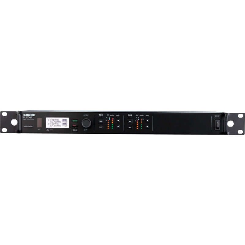 Shure ULXD4D 舒爾雙通道數(shù)字無(wú)線話筒 無(wú)線麥克風(fēng)一拖二 ULXD4D ULX-D雙通道數(shù)字無(wú)線接收