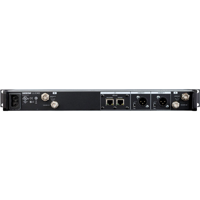 Shure ULXD4D 舒爾雙通道數(shù)字無(wú)線話筒 無(wú)線麥克風(fēng)一拖二 ULXD4D ULX-D雙通道數(shù)字無(wú)線接收