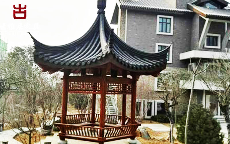 瀘州仿古亭子制作廠家 瀘州小青瓦實木亭子制作廠家