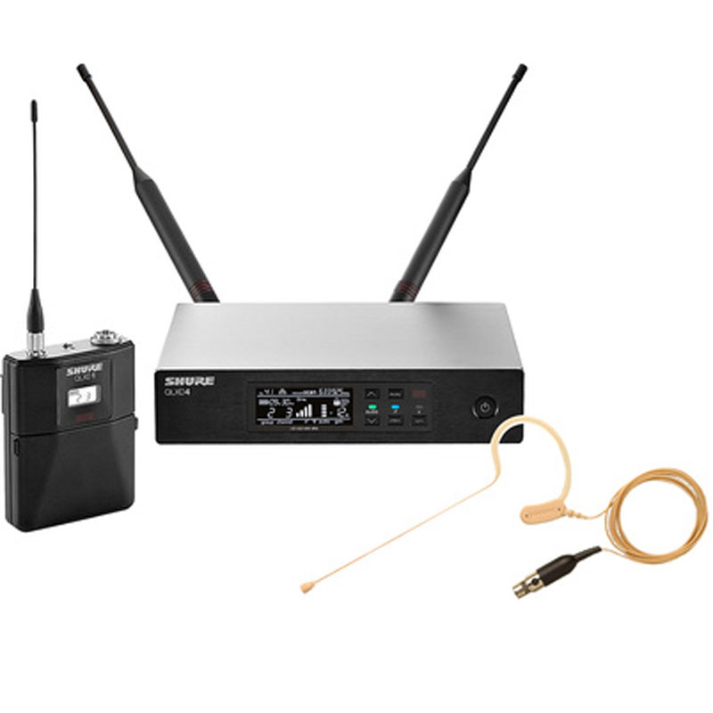Shure QLXD14/MX153 舒爾數(shù)字無線耳戴頭戴麥克風(fēng) 一拖一無線耳戴頭戴話筒  QLXD14/MX153T