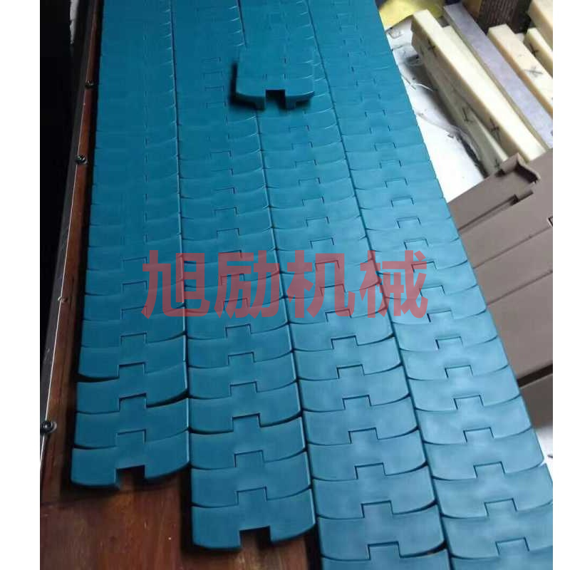 旭勵(lì)1060轉(zhuǎn)彎塑料鏈板節(jié)距25.4側(cè)彎輸送鏈