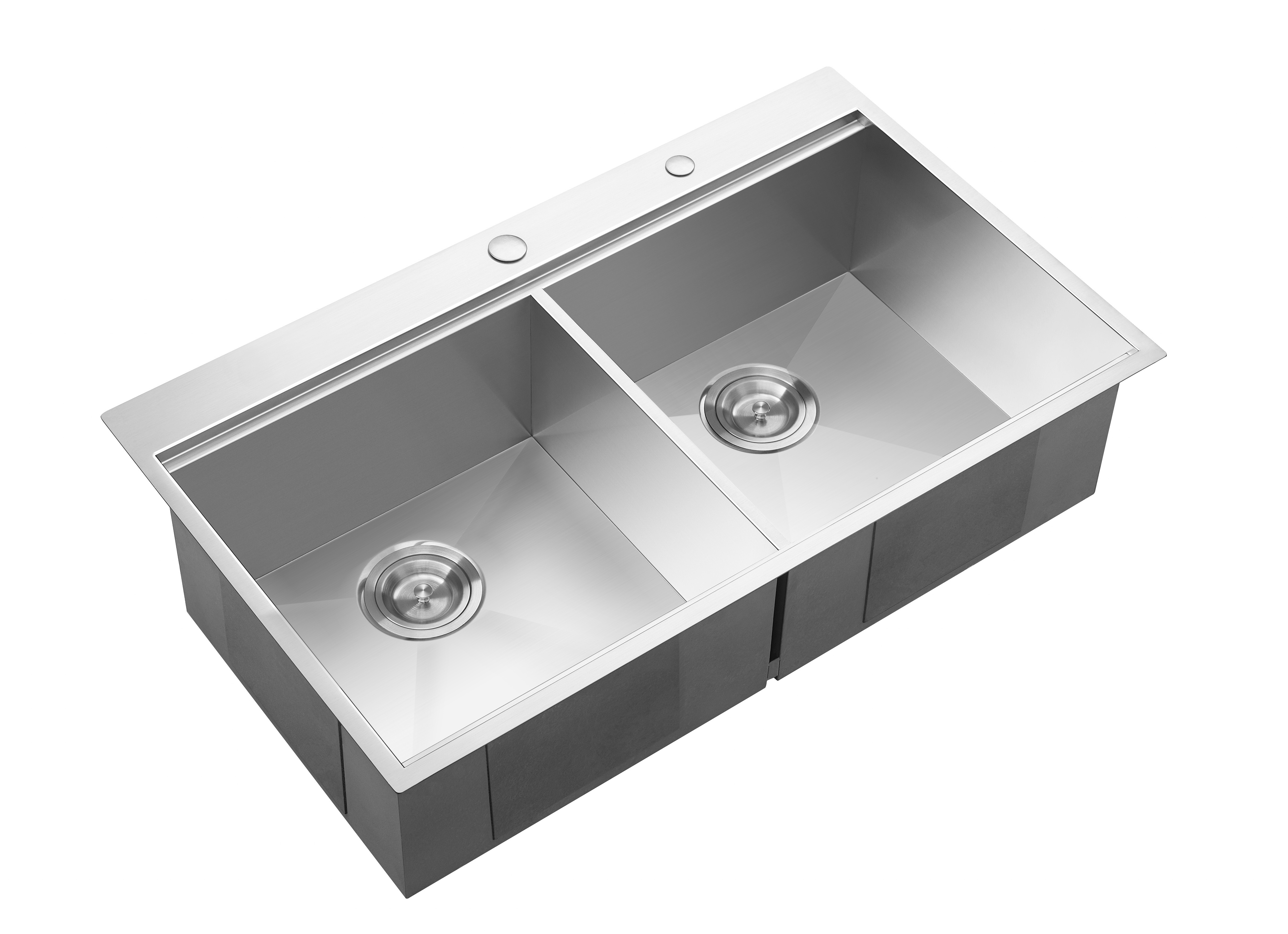 不銹鋼水槽直角雙槽