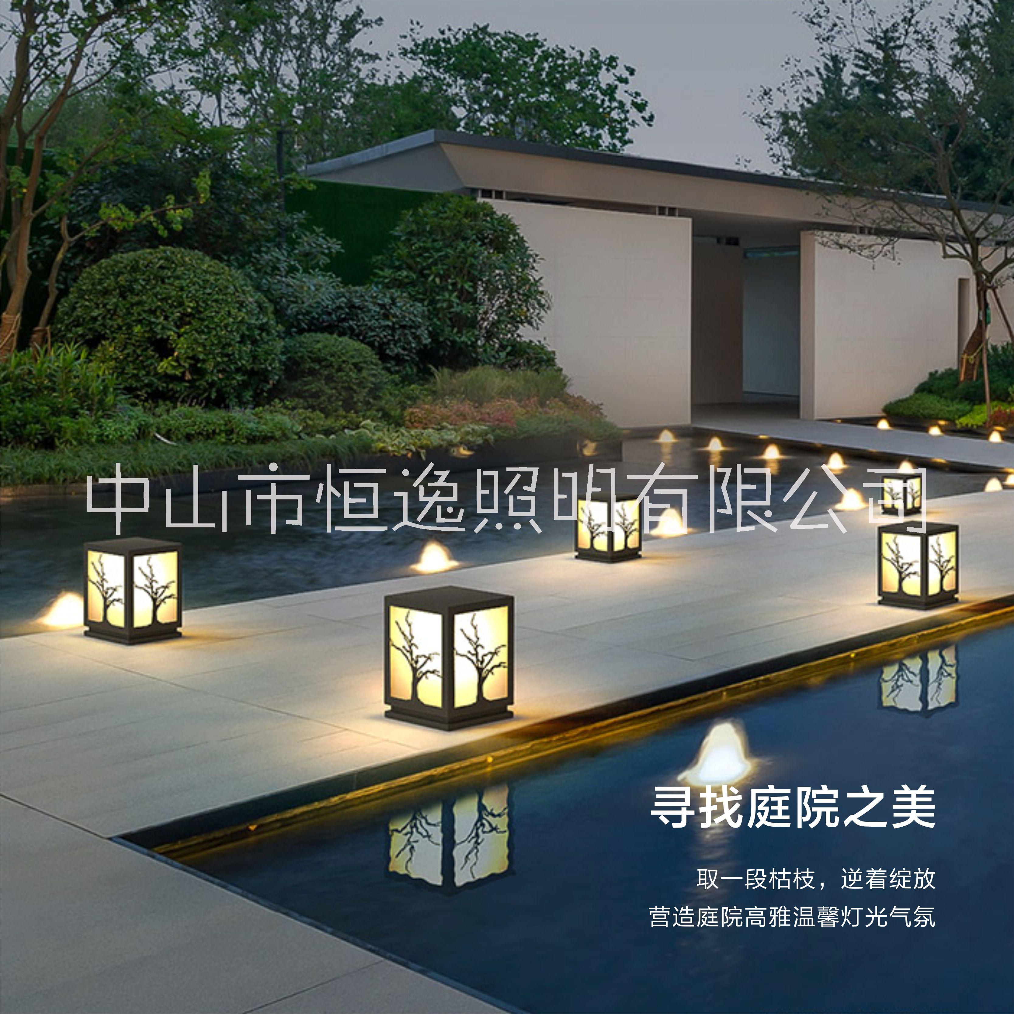 恒逸照明中式枯枝led柱頭燈