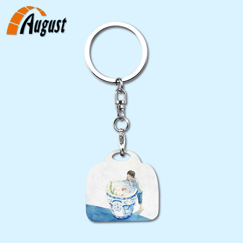 廠家定制 熱轉(zhuǎn)印空白耗材批發(fā) MDF木質(zhì)鑰匙扣  簡裝A311-1