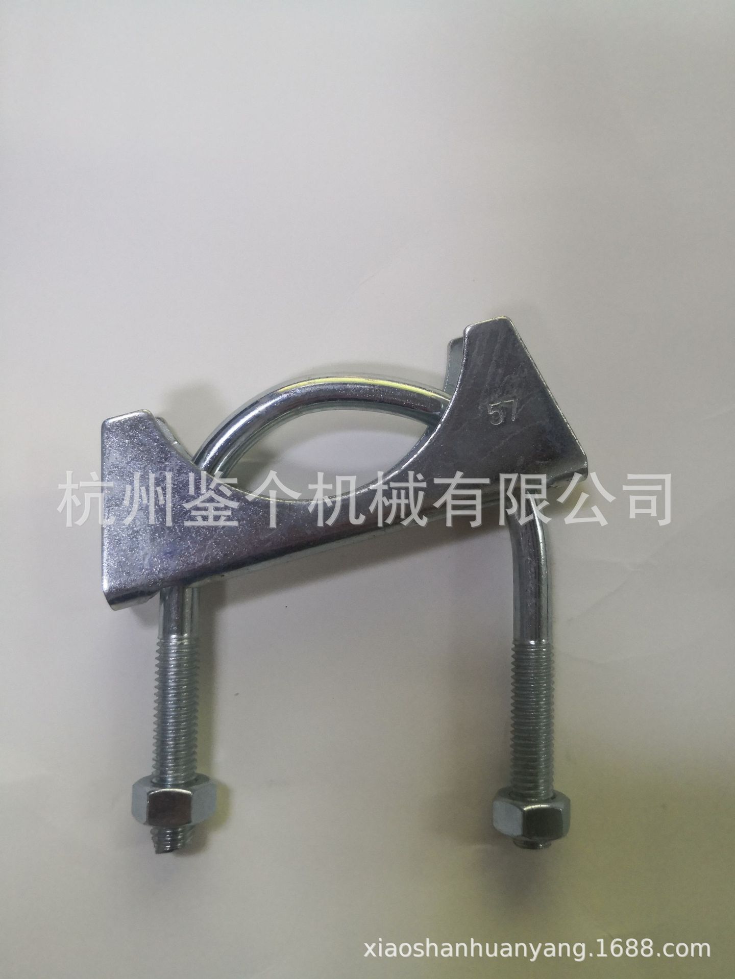 供應(yīng)排氣管卡箍57MM U型卡箍 碳鋼鍍鋅卡箍