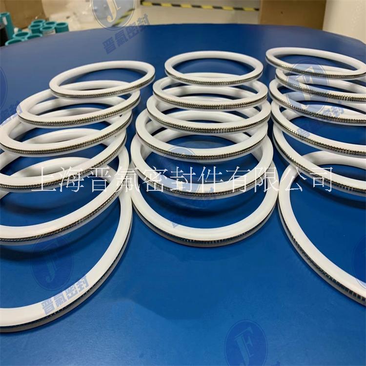 端面外開口泛塞封  四氟耐高溫耐磨平面彈簧密封圈