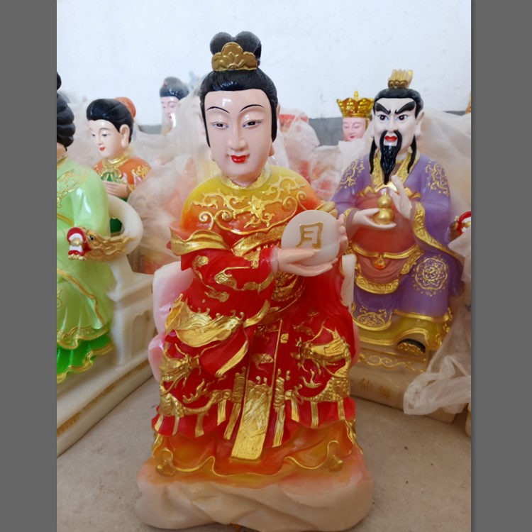 太陰娘娘塑像 太陽(yáng)星君神像 月光菩薩佛像 太陰太陽(yáng)佛像