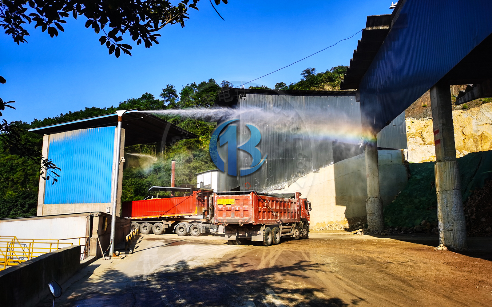 水泥廠水霧降塵_城市街道水霧降塵_安裝|處理|重慶博馳環(huán)境公司