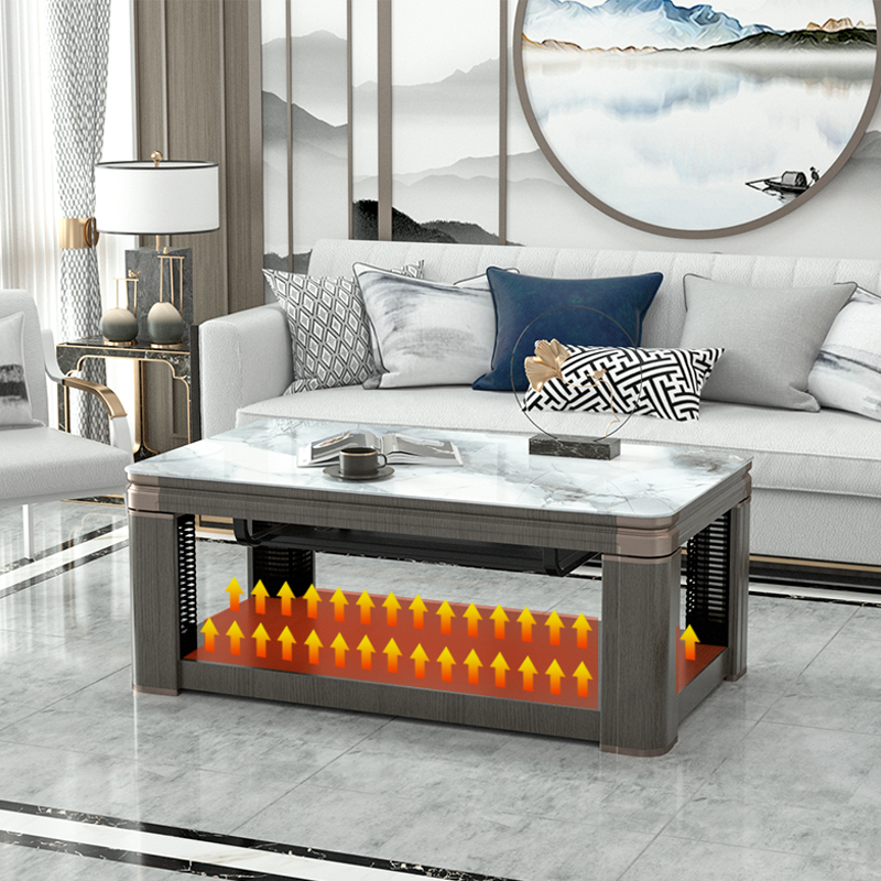 電暖爐茶幾 烤火桌子 長(zhǎng)方形電茶幾 電爐子家用取暖茶幾 電烤桌