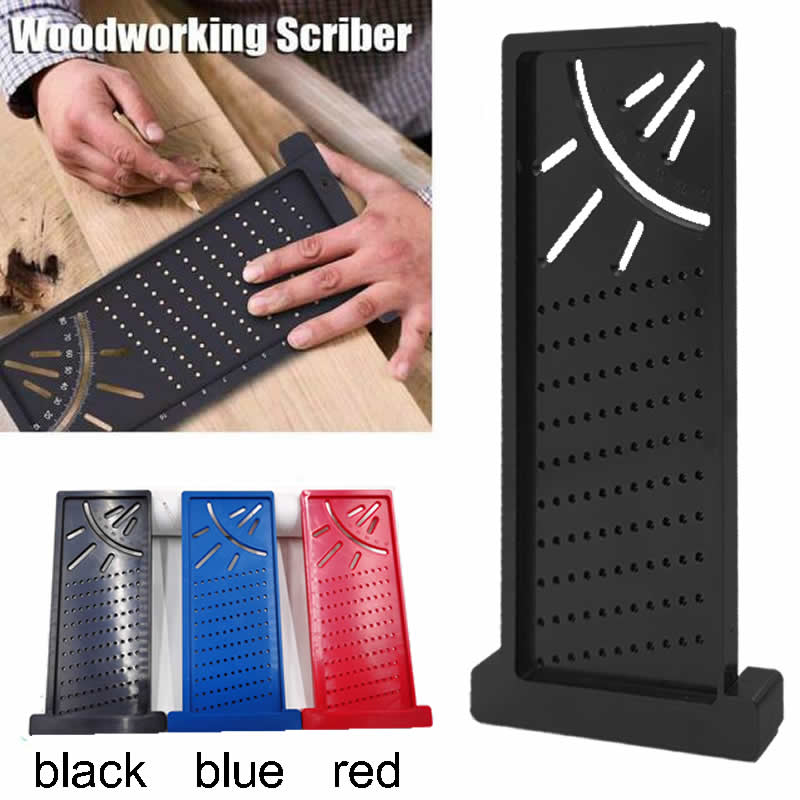 跨境代發(fā) T型木工劃線器測量尺 洞洞尺 木工劃線尺T-scale ruler