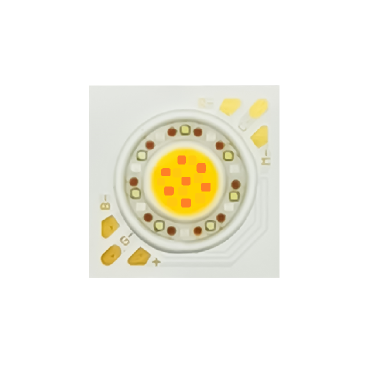 1616外形10.5發(fā)光面RGBWC全彩COB光源35W21V