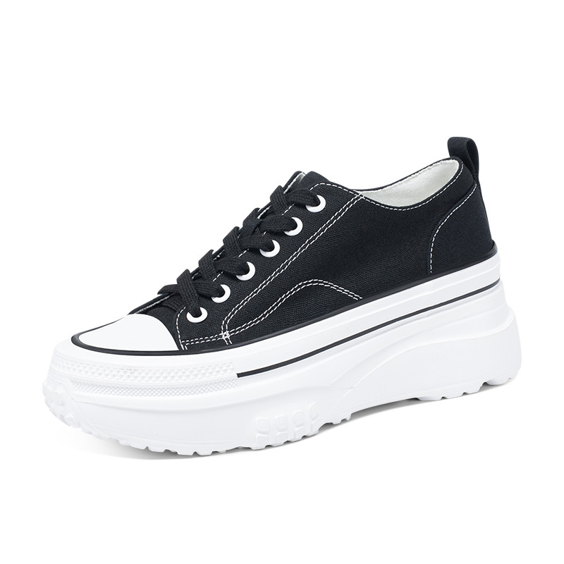 赫升夏季新款黑色內(nèi)增高厚底松糕鞋