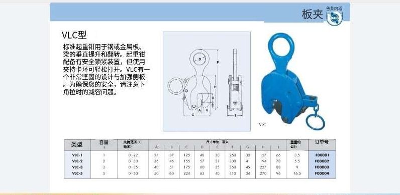 PLANETA   VLC型板夾