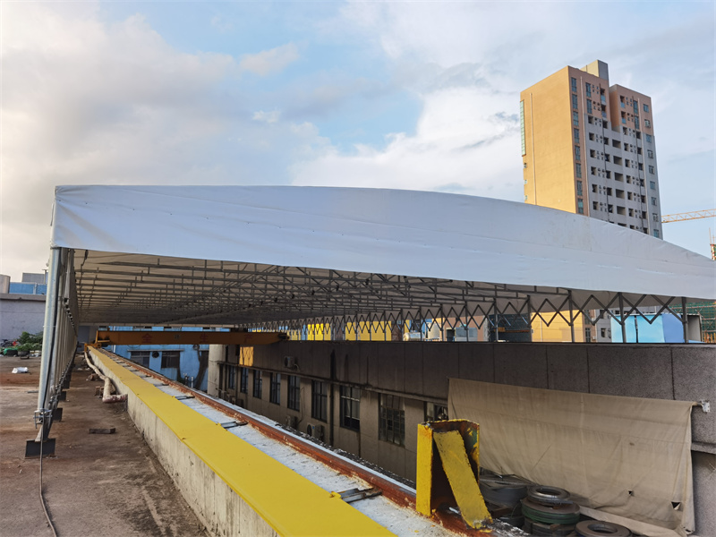 東莞戶外移動推拉雨棚 電動遮陽棚定制廠家