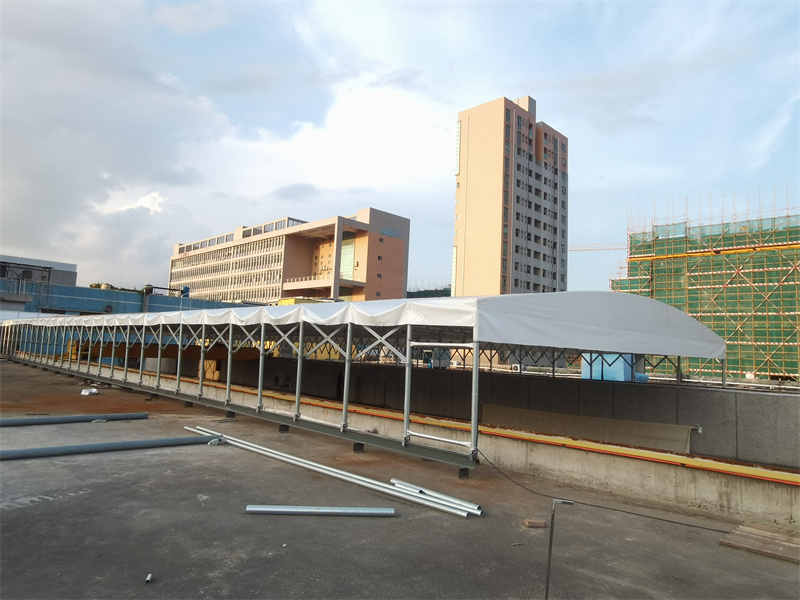 東莞戶外移動推拉雨棚 電動遮陽棚定制廠家