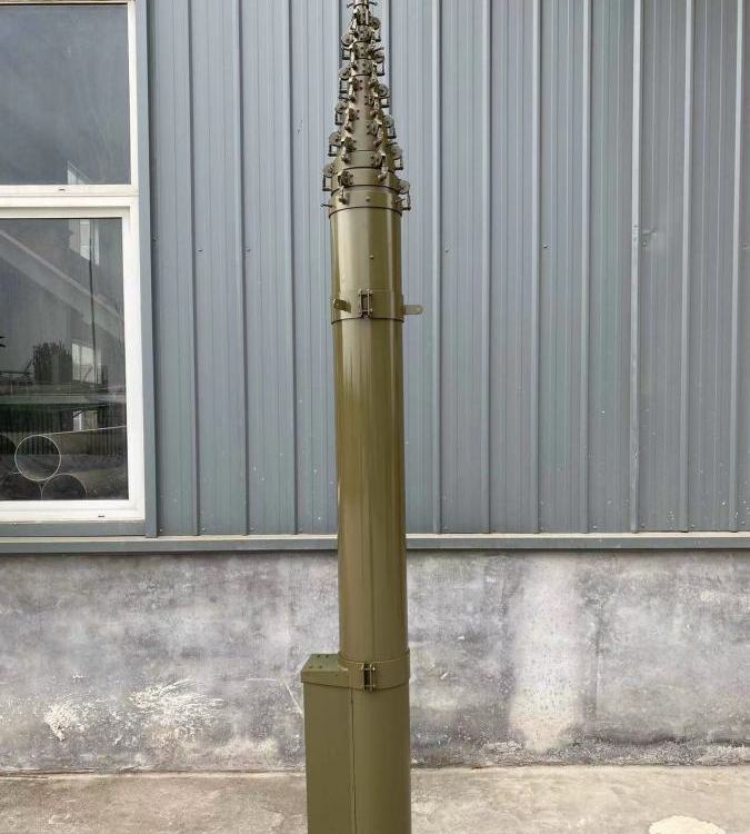 10米野外移動(dòng)升降桿避雷針 碳纖維車載接閃桿 高承重移動(dòng)升降平臺(tái)