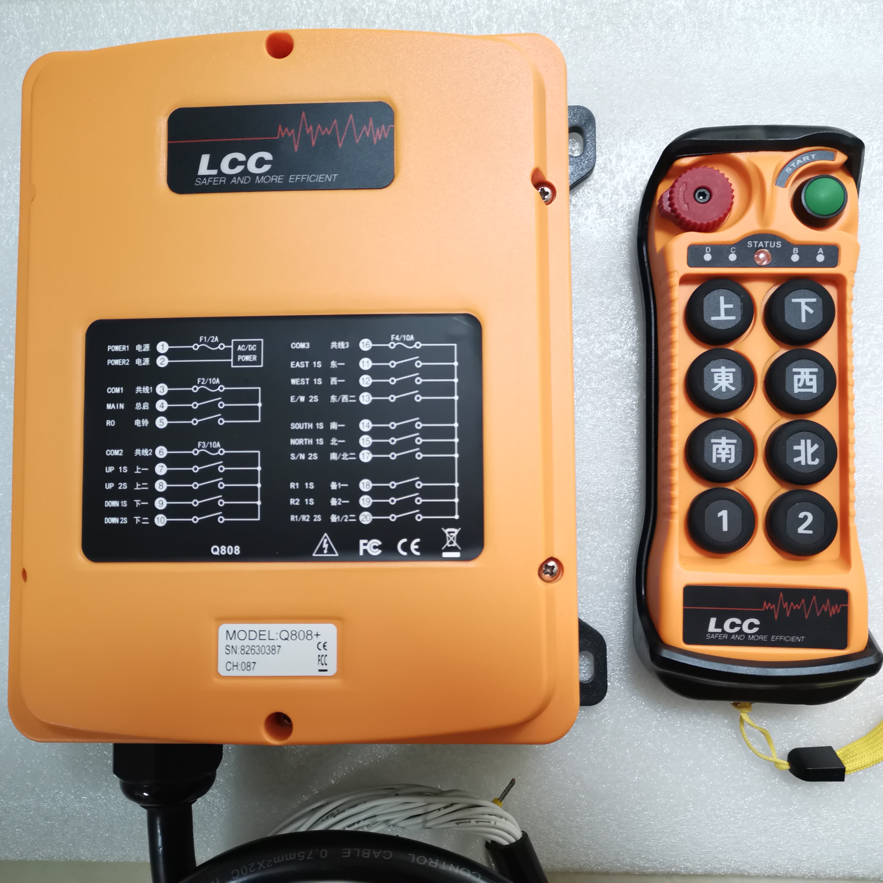 臺灣LCC Q606+六鍵雙速工業(yè)遙控器 雙速行車遙控器