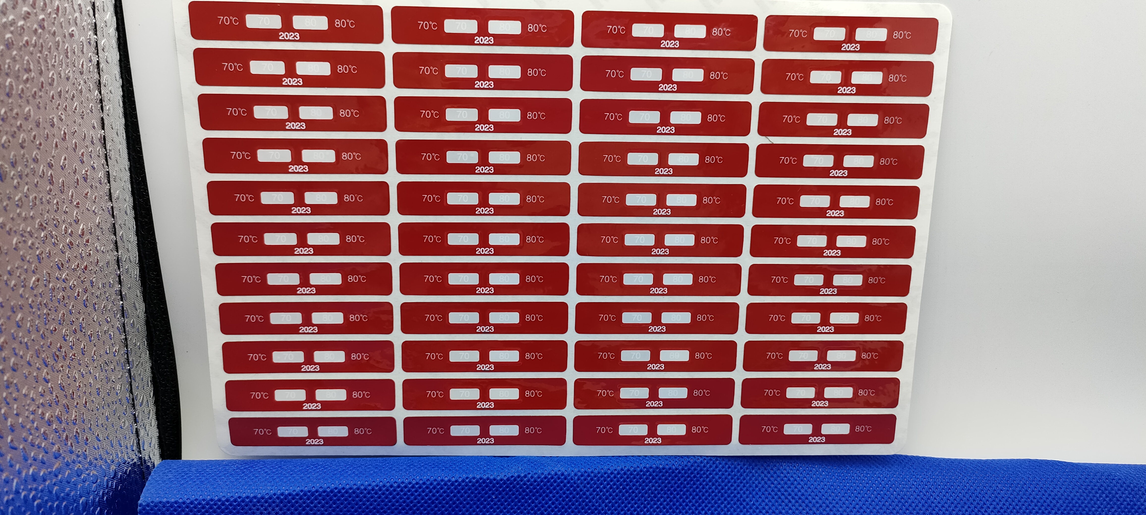 SWX-5-10鐵路變色測(cè)溫貼片白色變黑色瀚群不可逆測(cè)溫貼片示溫片測(cè)溫紙