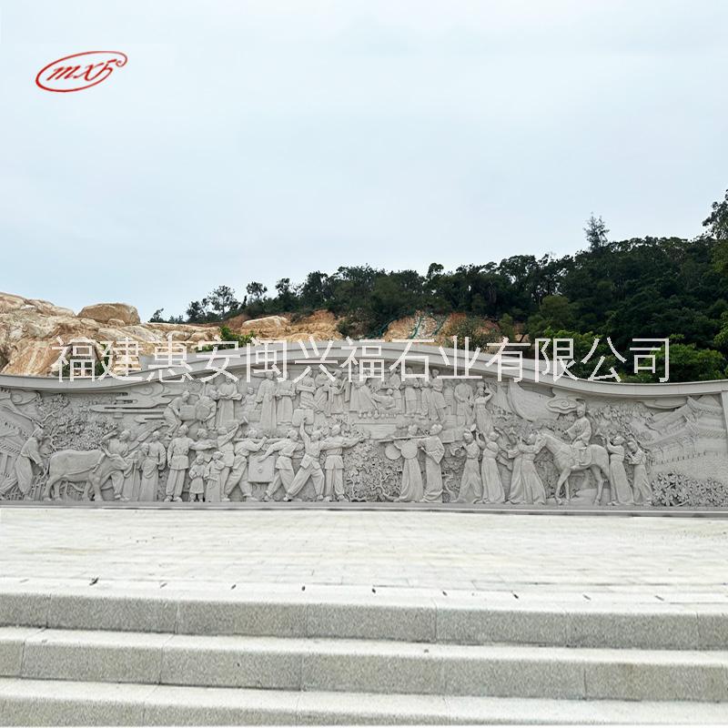 石雕壁畫廣場大型歷史故事浮雕墻風(fēng)景人物背景墻影壁墻擺件