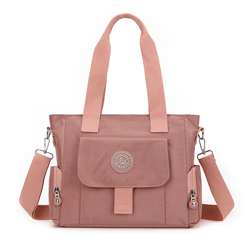 大容量女士單肩包輕盈尼龍布女包戶外休閑手提包潮搭通勤斜挎包